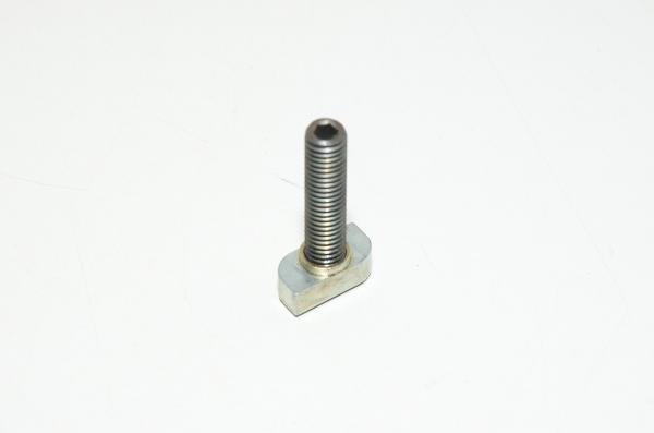 M8x1.25 35mm hammerhead screw for T-slot consists of 10x20x9mm flatfaced rhombus nut and M8x1.25 40mm flat tipped set screw
