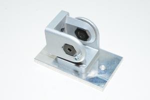 Item 0.0.406.37 40x40mm heavy duty hinge for profiles with 8mm groove + do it yourself stopper and mounting plate