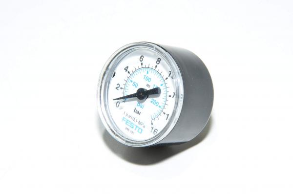 Festo MA-40-16-1/8-U 345395 40mm painemittari G1/8 liittimellä 0-16Bar / 0-230psi, musta osoitin