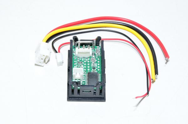 Panel mounted digital combined voltage and current meter YB27VA with 3
