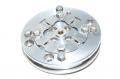 Erowa ITS toolin system's 148mm workpiece pallet with premade mounting holes
