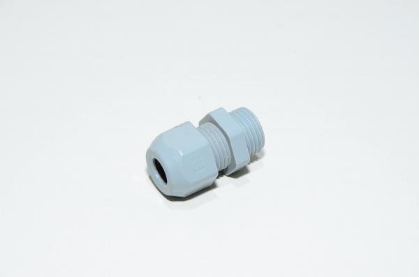 PG9, Agro Syntec 1556.09.08 cable gland for 3...8mm cable, gray, plastic, IP68