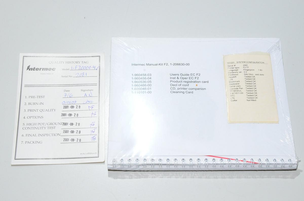 Intermec EasyCoder F2 203DPI thermal transfer printer with RS232, LPT ...