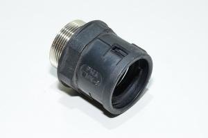 PG29, PMA PMAFIX BVN-9 suora kaapelijohtimen liitin NW 29 koon kaapelijohtimille, musta, muovi/metalli, IP66