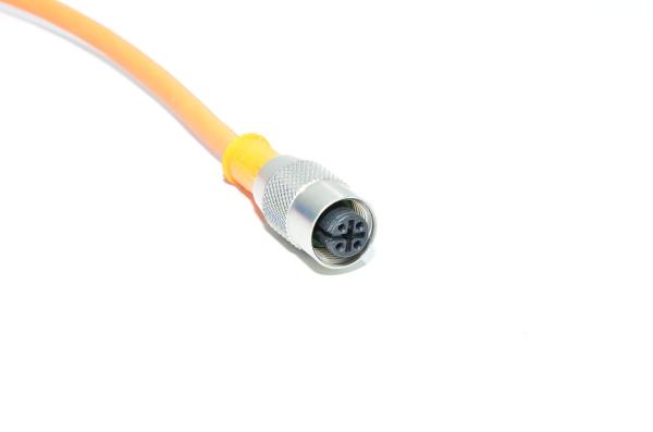 Sensor cable IFM E10303 with molded plastic straight A-coded unshielded 4-pin female M12 sensor connector