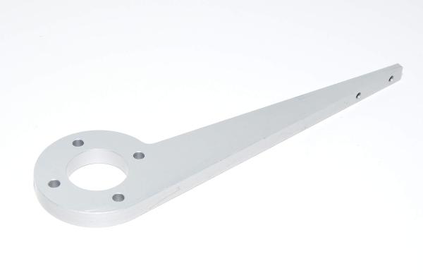 Alumiininen kääntövarsi kääntöpöydälle, konaispituus 241mm, 2x M5 ja 4x 6mm kiinnitysreiät