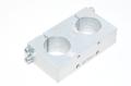 Aluminium dual mounting plate for 45mm tubes