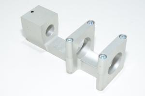 Aluminium tool holder for 20mm shaft with 2 clamps for 33...35mm tools