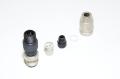 M8 straight unshielded 3-pin sensor connector, male, plastic/metal, Harting Harax M8-S 21 01 130 4061, blade connection for 4-5.1mm cables