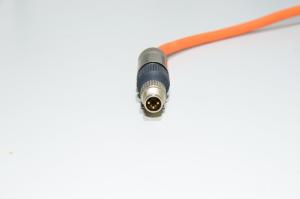 Anturikaapeli 4x 0.25mm² jossa M8 suora suojaamaton 3-pin anturiliitin, uros, muovi/metalli, Harting Harax M8-S 21 01 130 4061, veitsiliitäntä 4-5.1mm kaapeleille
