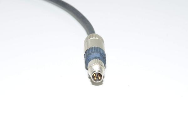 Sensor cable black 4x 0.34mm² with M8 straight unshielded 3-pin sensor connector, male, plastic/metal, Harting Harax M8-S 21 01 130 4061, blade connection for 4-5.1mm cables