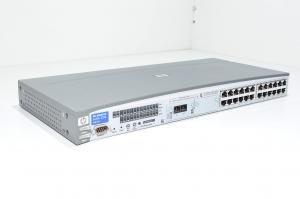 HP ProCurve 2524 J4813A hallittava verkkokytkin + 1x J4853A 100-FX SC tranceiver moduulia