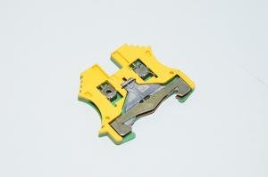 Weidmüller WPE 2.5 1010000000 2.5mm² 800V yellow green W-series W-standard grounding single-level feed-through terminal block with screw connection, old model