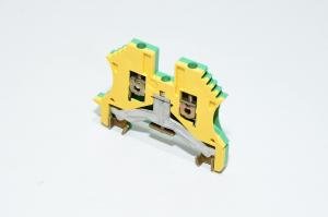 Weidmüller WPE 2.5 1010000000 2.5mm² 800V yellow green W-series W-standard grounding single-level feed-through terminal block with screw connection