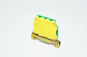 Cabur TE.4/O TO400 4mm² 800V yellow green grounding single-level feed-through terminal block with screw connection