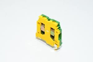 Entrelec M 6/8.P 5114 1SNA 165 114 R1700 6mm² 800V yellow green grounding single-level feed-through terminal block with screw connection