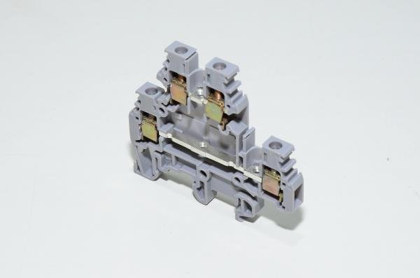 Entrelec M 4/6.D2 1SNA 115 271 R2200 4mm² 800V 32A gray double-level feed-through terminal block with screw connection
