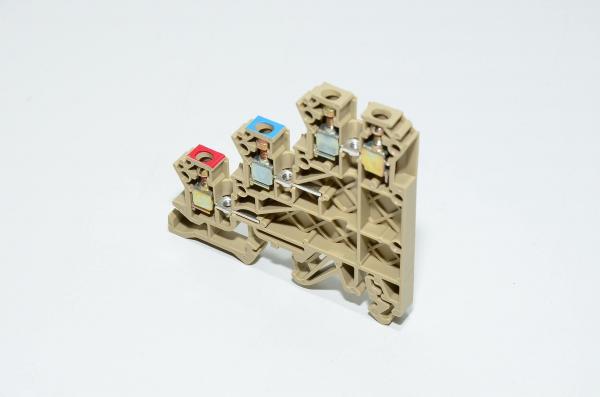 Conta-Clip IK 2.5 BG 1260.2 2.5mm² 250V 24A beige kolmikerrosläpimenoriviliitin ruuvikiinnityksellä