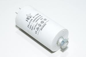 HQ W1-11025 25µF/500VAC 42x96mm moottorin käyntikondensaattori M8 kiinnityksellä, lattaliittimet