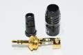 3,5mm stereo plug Hicon HI-J35S02 black with metal housing for max 8,4mm cable *new*