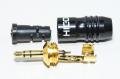 3,5mm stereo plug Hicon HI-J35S02 black with metal housing for max 8,4mm cable *new*