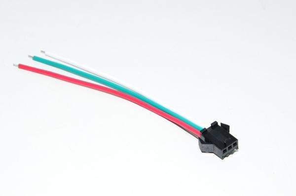 Worldsemi HC-3PIN-F 3-pin naarasliitosjohto LED-nauhoille 1x0.5mm nastoilla ja 2.54mm nastavälillä *uusi*