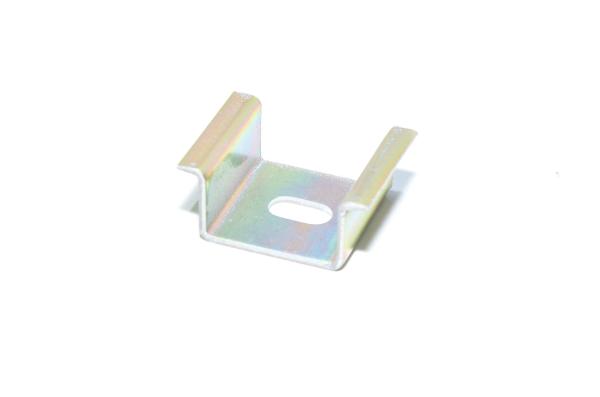 DIN kisko 35x15mm, keltapassivoitu teräs 25mm pitkä, 6.3x11.7mm pystyreiällä, korkeaprofiili