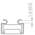 M6x1 RH 13x13mm korimutteri 1,6mm paksulle paneelille