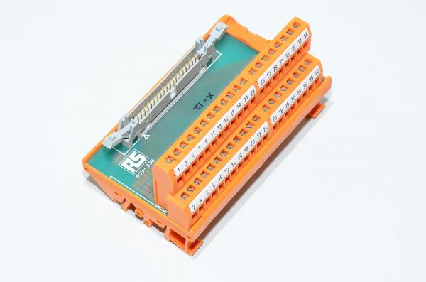 RS Components 403-336 IDC interface module with 50x screw connection terminal blocks and 50pin ribbon cable connector *new*