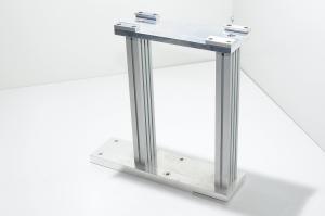 Aluminium mounting bracket 50x95x20mm for SMC MY1M25 series mechanically jointed rodless cylinders + 2x column