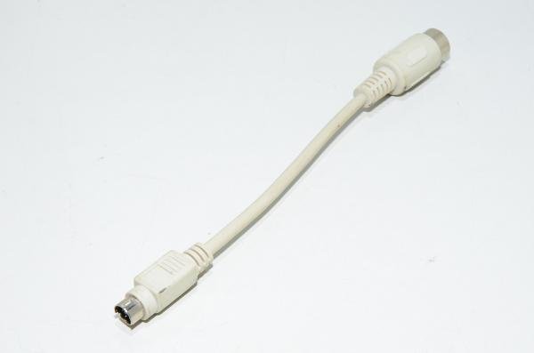 6pin male MiniDIN - 5pin female 180° 5pin DIN white adaptor cable for connecting old keyboard with DIN connector into PS/2 MiniDIN connector