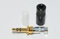 3,5mm stereo plug Rean NYS 231 BG black with metal housing for max 4mm cable *new*