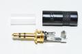 3,5mm stereo plug Rean NYS 231 BG black with metal housing for max 4mm cable *new*