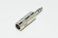 3,5mm stereo plug Rean NYS 231 L silver with metal housing for max 6mm cable *new*