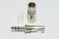 3,5mm stereo plug Rean NYS 231 L silver with metal housing for max 6mm cable *new*