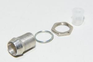 Kartiomainen metallinen LED kaulus M8x0,75 RH kierteellä 5mm LED:lle *uusi*