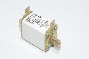 10A 500VAC NH00 gL/gG 120kA VEB Elektroinstallation Annaberg DCR 24580.17 kahvasulake kyljessä sijaitsevalla palaneen sulakkeen ilmaisimella