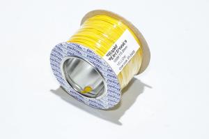 1x0,22mm² AWG24 7/0.2mm 100m reel yellow stranded tinned copper PVC hook-up wire Rapid Electronics 01-0450 GW010450 *new*