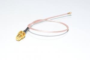 Käänteisnapainen RP-SMA naaras - U.FL naaras RG178 adapteri kaapeli 250mm