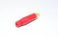 RCA uros liitin Amphenol ACPR-RED punainen metallirungolla max 6,5mm kaapelille *uusi*