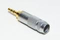 2,5mm stereo plug with metal shell and gold plated contacts for max 6,3mm cable *new*