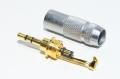 2,5mm stereo plug with metal shell and gold plated contacts for max 6,3mm cable *new*