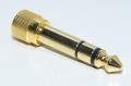 3,5mm stereo jack - 6,3mm stereo plug, metal shell, gold plated with small thread *new*