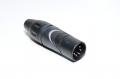 5pin 7,5A 50V uros Amphenol AX5MB musta lukittava XLR signaaliliitin 3-8mm kaapeleille *uusi*