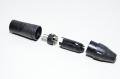 5pin 7,5A 50V uros Amphenol AX5MB musta lukittava XLR signaaliliitin 3-8mm kaapeleille *uusi*