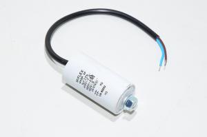 Miflex MKSP-5P I15KV580K-D 8µF/500VAC 34,6x76mm motor run capacitor with 250mm leads *new*