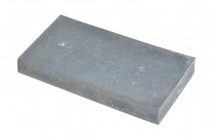 Rubber pad, rectangular 50x100x10mm with 2x screw holes
