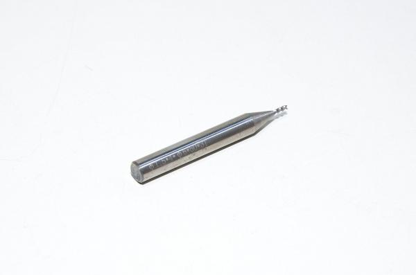 1,5x4x6x50mm-17°/45°-3T 1,5mm, 3-cutting faces, 6mm shank, 45° helix angle, 17° front angle, uncoated sintered solid carbide center cutting flat end mill with 50mm overall length *new*