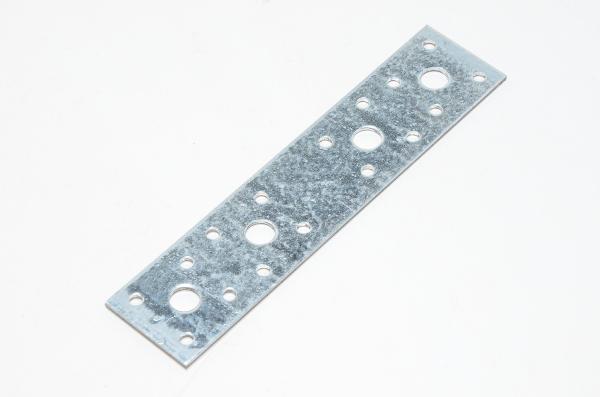 160x20x2,5mm steel plate with predrilled 4x 10,9mm and 16x 5mm holes *new*
