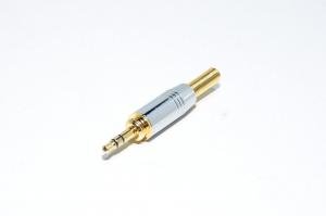 3,5mm stereo combo plug with metal housing for max 4.4mm cable *new*